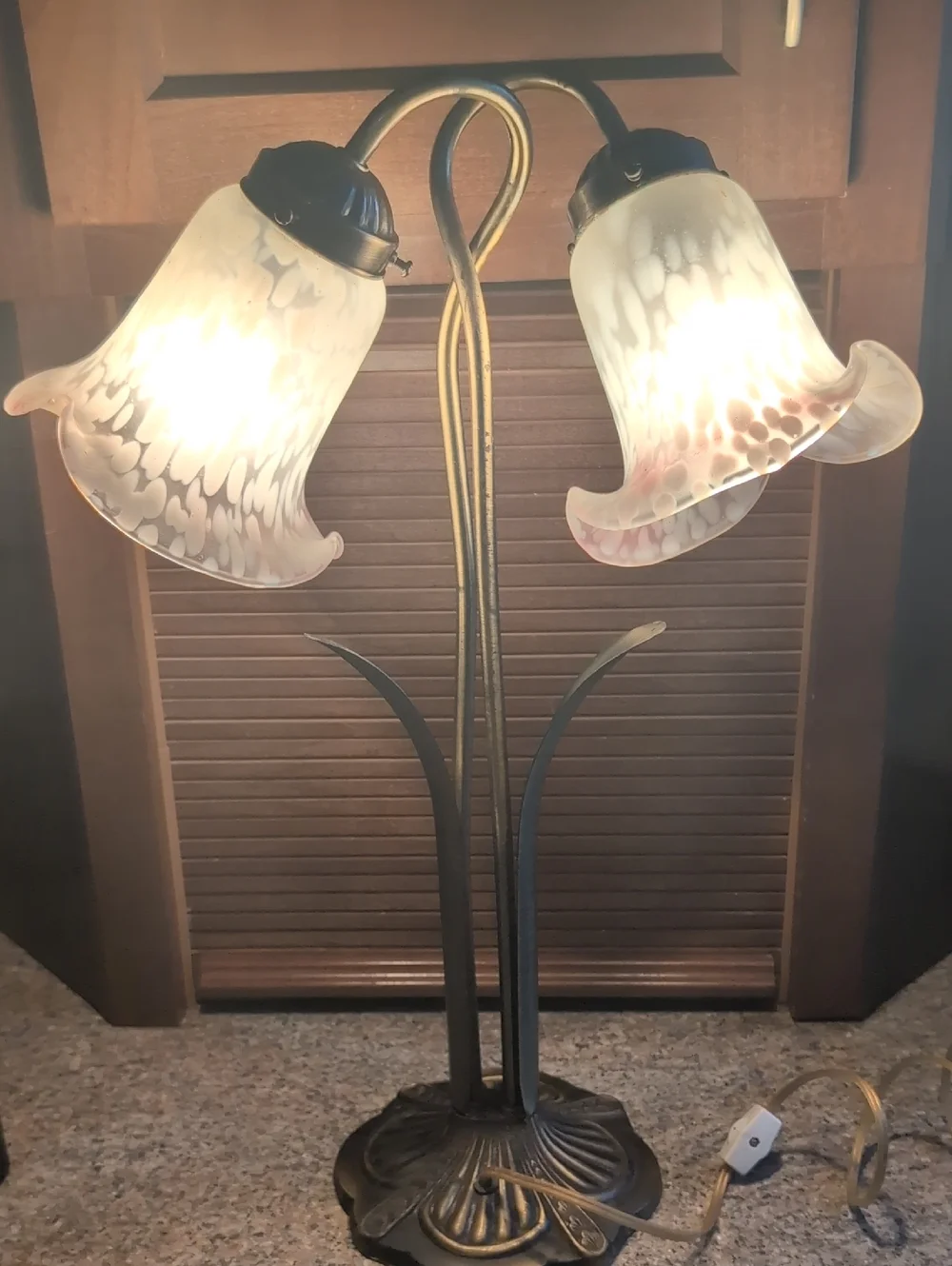 Andrea by Sadek Pond Lily Tulip Gooseneck Table Lamp